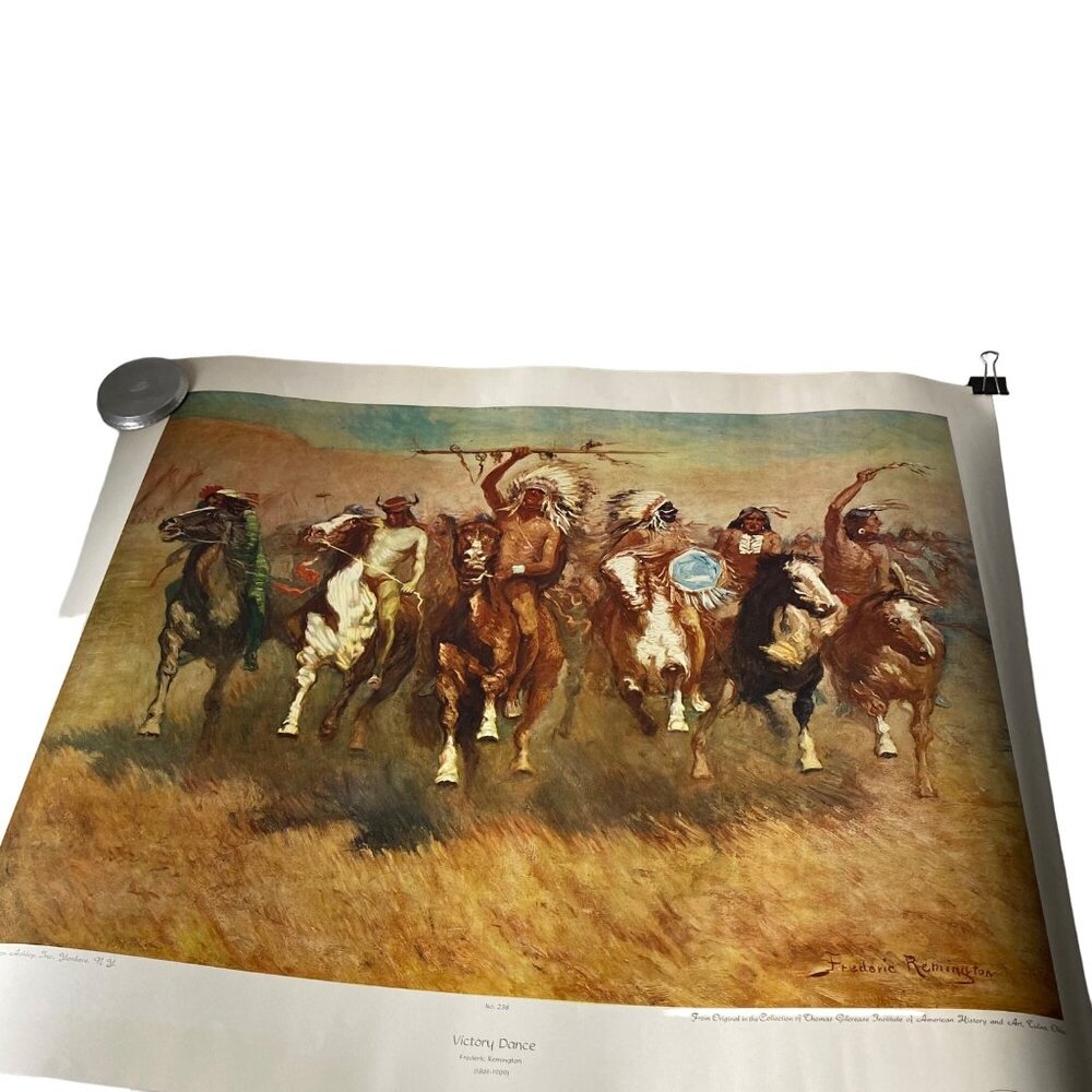 Victory Dance‎ Frederic Remington 1962 poster from original Native Americans USA